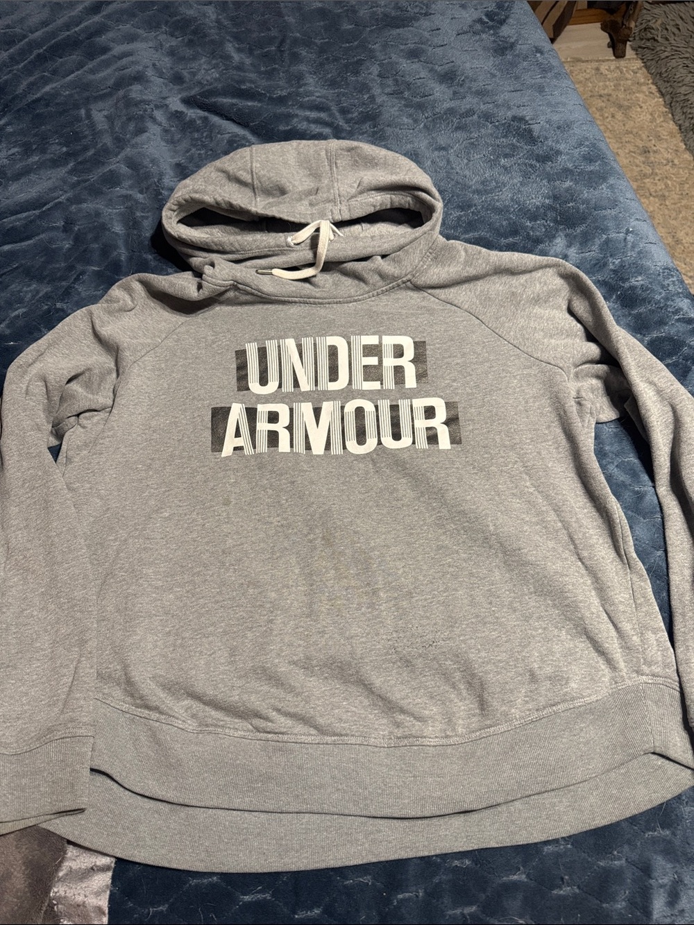 Under Armour Light Gray Logo Hoodie